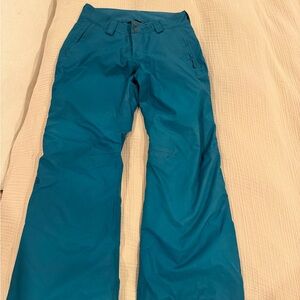 The North Face Dryvent Insulated Teal Snow Pants Small-Petite